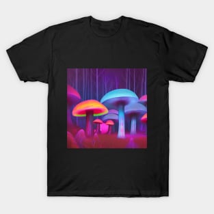 Neon Mushroom Forest T-Shirt